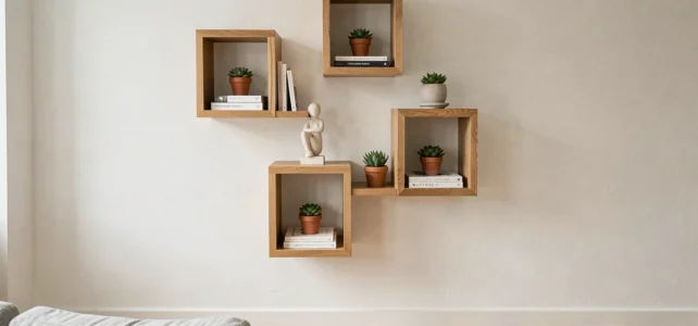 Adoptez l’étagère murale cube en bois pour une déco moderne et originale